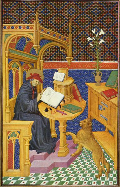 Meister des Maréchal de Boucicaut, San Girolamo. Pergamena, Musée Jacquemart André