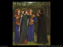 Risultati immagini per gabriele rossetti, il saluto di beatrice